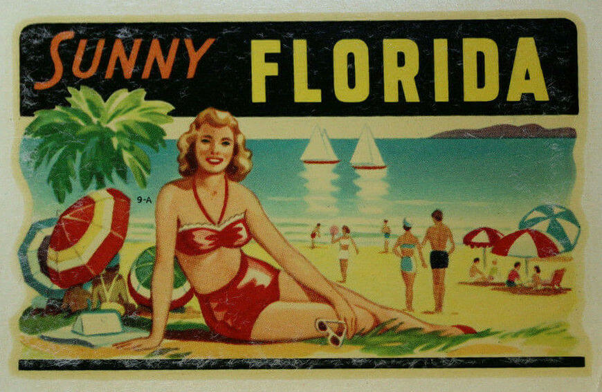 (image for) Florida II Vintage Vacation Stickers